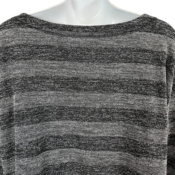 LOU & GRAY Wide Horizontal Stripe Knit Casual Long Sleeve Knee Length Dress sz M - Picture 12 of 16